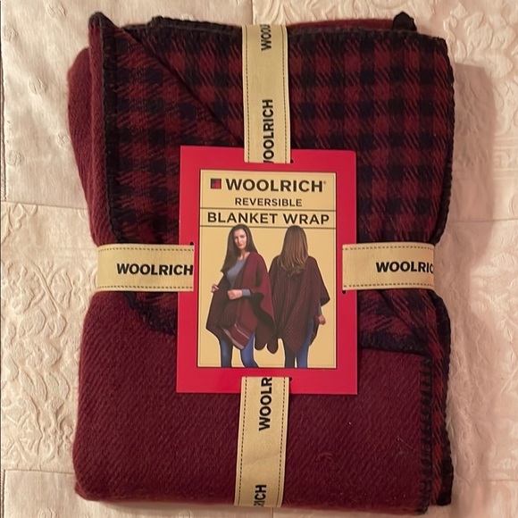 Woolrich Jackets & Blazers - Woolrich Reversible Blanket Wrap - Burgundy and Black​